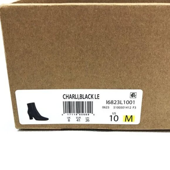 VINCE Leather Ankle Boots Square Toe Black Women Sz 10 - Picture 11 of 16